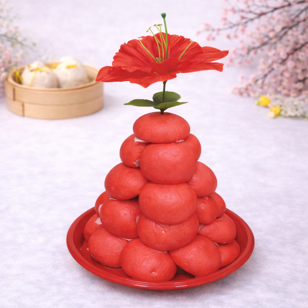 Red Bun- 20pcs【Lotus Paste】