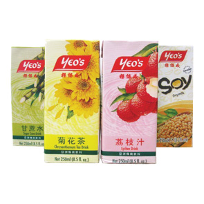 Yeo's Packet Drinks 【24 pkt x 250ml】
